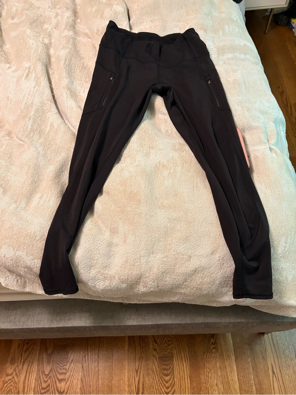 Womens Black Active Leggings with Side Pockets